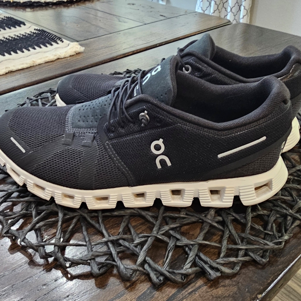 On Running Women's Black and White Athletic Shoes